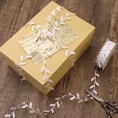 Leaf Ribbon Trim Artificial Leaf Vine Lace Trim String for Crafts Baby Shower