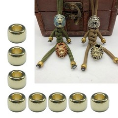 20pcs Round/Square Brass Pendant Beads for DIY Paracord and Accessories