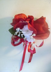 Purple~Navy~Red~Ivory~Maroon~White~Rose Pin Corsage~Pin Boutonniere~wedding~Prom