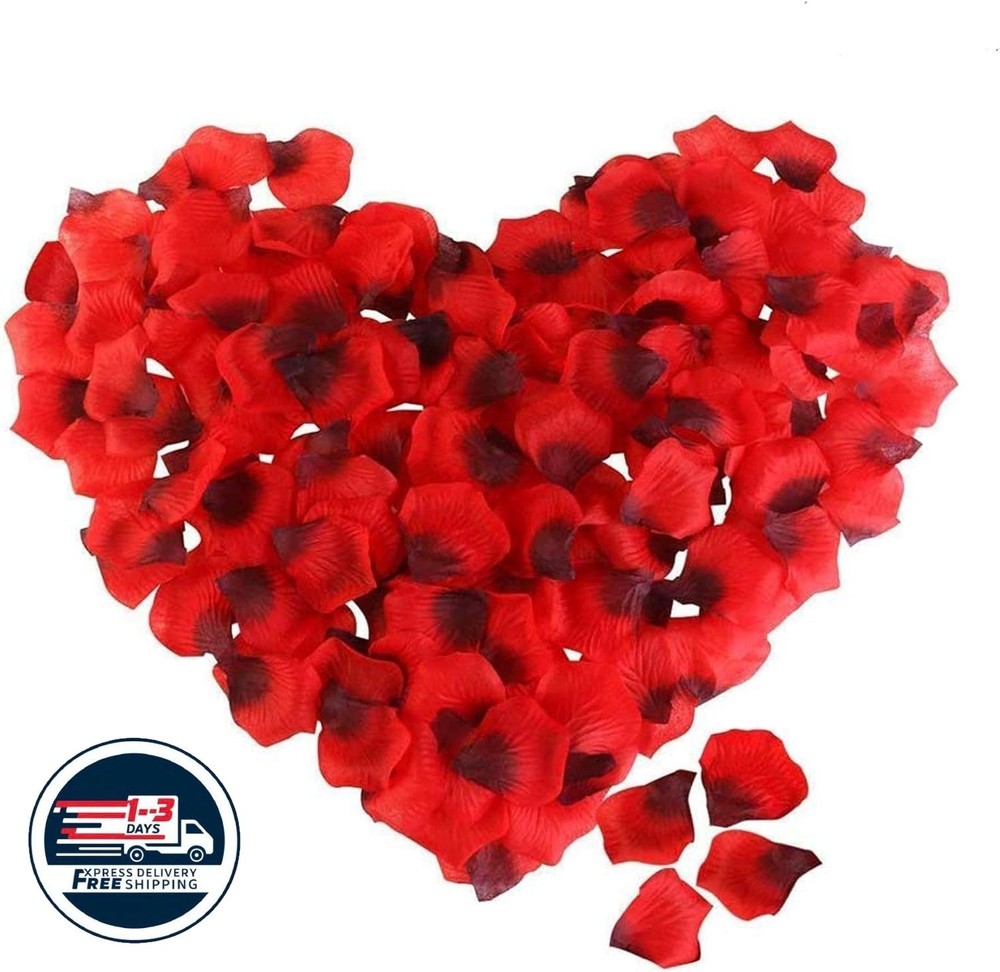 Pétalos de rosa artificiales, decoración floral romántica para bodas