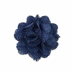 Wrapables Shabby Chic Burlap Rose Flower (Set of 20), Midnight Blue