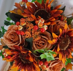 Boho and Berries Autumn Faux Silk Wedding Bouquet