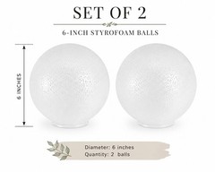 Set of 2 Styrofoam Balls Floral Kissing Ball Base Hanging Orb Wedding Decor DIY