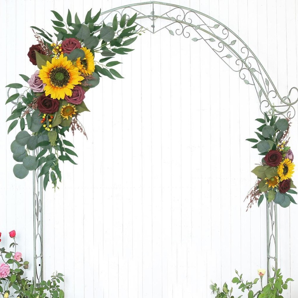 Wedding Arch Flowers Flower Garland Sunflowers Rustic Decor for Home Party