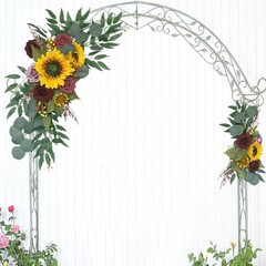 Wedding Arch Flowers Flower Garland Sunflowers Rustic Decor for Home Party