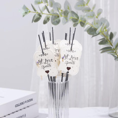 100PCS Rustic Favors Sparkler Tags for Weddings Match Holder & Striker Let Love