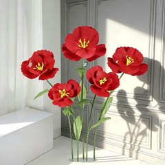 5PCS Giant Flowers for Decoration 5.9 ft Large Felt Fabric Flowers with Stems…