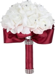 Ramo Grande De Flores De Novia Artificial Con Rosas Dama De Honor Bodas Fiestas
