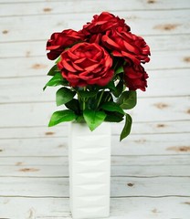 Silk Peony Rose Artificial Flowers Peony Bouquet Home Party Decor Wedding USA