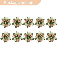 Flower Wedding Centerpieces for Tables – 10 Pcs Dia 8.3″-10pcs Pink & White