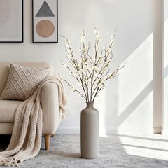 4Pcs Cherry Blossom Branches Artificial Flowers for Spring Summer Indoor White
