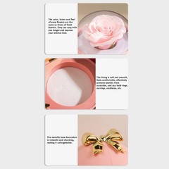 Ochine Preserved Red Real Rose with Heart Necklace, Eternal Flowers A