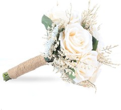Wedding Romantic Bouquet Bridesmaid Artificial Flowers Handmade Vintage Bouqu…