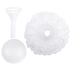 1 Set White Plastic Bouquet Holder for Bridal and Wedding Flower Craft Use