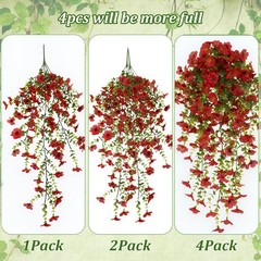 Artificial Flowers Plastic Fake Plants UV Resistant Home Wedding Corridor Decor
