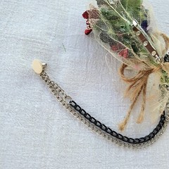 Floral boutonniere, Groom Dried Real Flowers Boutonniere