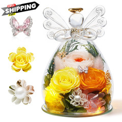 Forever Flower Gifts for Her: Blessed 3.86×3.86×5.91 inches, Champagne