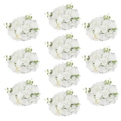 Flower Ball Arrangement Bouquet 10 Pcs 11.8inch Diameter Fake Flower Balls