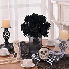 Dahlia Artificial Flowers Black Flowers 10 Pack Faux 10 PCS Black Dahlia