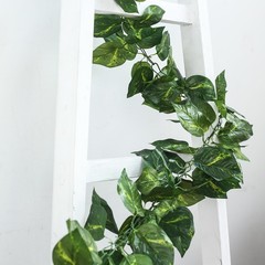 8 ft 3D Green Artificial Pothos Greenery Chain Garland Wedding Party Decorations
