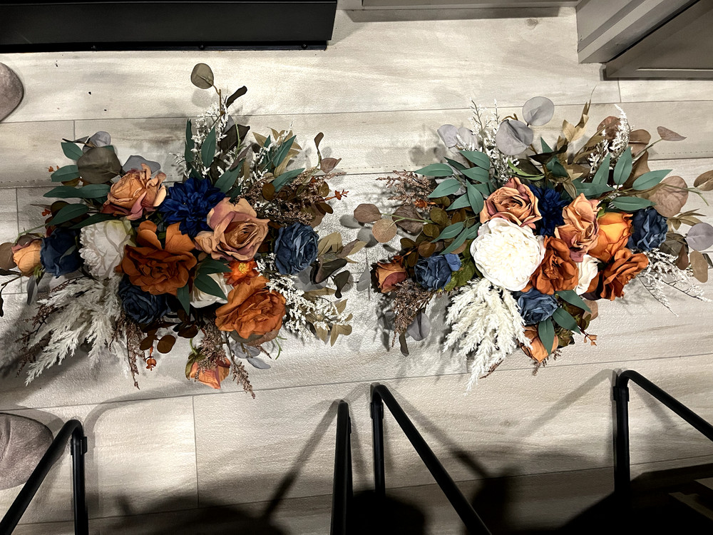 Fall wedding flowers-centerpieces, decorations, birch flower girl basket, etc