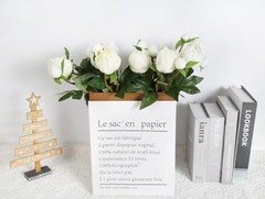 Peonies Artificial Flowers 8pcs Peony Silk Flowers Fake Flowers for White
