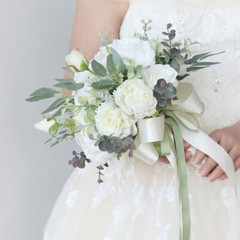 Bouquet Bridal Holding Silk Fake Flower Artificial Rose Bridesmaid Modern Decor