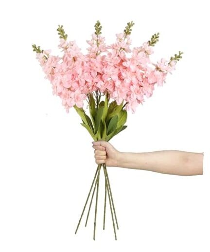 Delphinium Artificial Flowers 33.46 in Hyacinth Snapdragon Antirrhinum Pink
