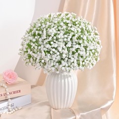 MARTINE MALL 72 Pcs Babys Breath Artificial Flowers, White Baby Breath Flower…