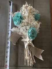 Beach Wedding Bouquet￼ And Sign : With Sandy Toes And Salty Kisses We Are Now