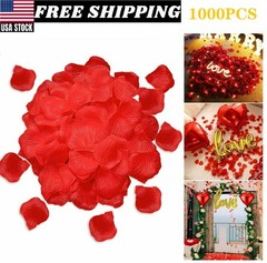 1000/2000x Silk Red Rose Petals Flower Romantic Night Wedding Event Party Decor