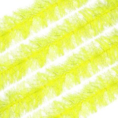 6.6Ft Feather Boa, 4 Pcs Artificial Fluffy Feather Boas, Fluorescent Yellow