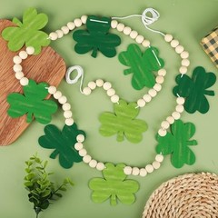 4.5 FT St.Patrick’s Day Shamrock Garland for Decorations, St.patrick.retro