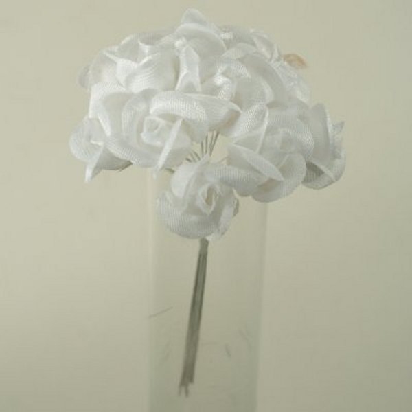 Rosebud Favor Miniature Wedding Decoration White/White #005201107
