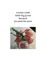 Rose and calla lily bridal bouquet…you choose color