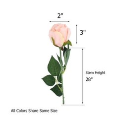 RED 24 Artificial 31″ Long Stem Silk ROSE FLOWERS Party Event Home Decorations