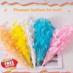 GYBZZR Pink Feather Flower Bouquet 2pc