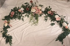 LING’S MOMENT WEDDING GARLAND 9ft, Dusty Rose, Cream, White, Pastel Pink, Gold