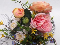 Wedding Decor Birdcages w/ Silk Flowers – Set Of 5