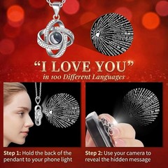 Gnifot Preserved Red Real Rose with I Love You in 100 4.33 inches,