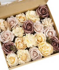 Dusty Rose Flowers -Artificial Flowers Combination for Vintage Wedding Decor-B11
