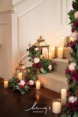 6Pack 2ft Burgundy Artificial Flowers Garland Marsala & Blush Lantern Flower