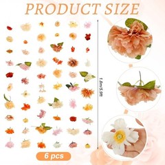 Suncalla 6 Pcs 35.46 ft Flower Garlands Backdrop Garden Party Champagne