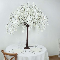 5 ft WHITE Artificial Cherry Blossom TREE Detachable Metal Base Party Decoration