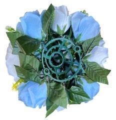 Bouquet Wedding Centerpiece Artifical Silk Floral Ball Circular Decoration Blue