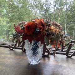 Bridal Bouquet Exquisite Budget Handmade Faux Floral Lovely Fall Red/Orange Pink
