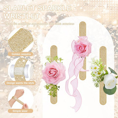 12 Pieces Slaplet Wristlets Wrist Corsage Bracelets Corsage Wristlet Band Floral
