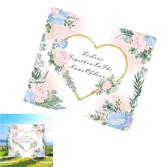 Large Heart Floral Crafting Mat for Ceremony Photo Booths and Receptions