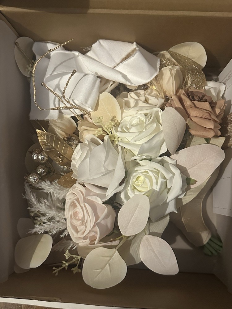 Ling’s Moment Wedding Flower Bouquet Terracotta 15”
