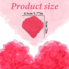1000 PCS Fake Rose Petals, Artificial Rose Petals for Wedding, Romantic Night, V